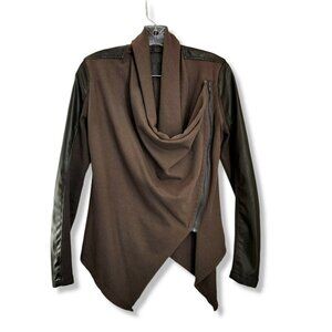 BLANK NYC wrap‎ XS  jacket black faux leather zip up